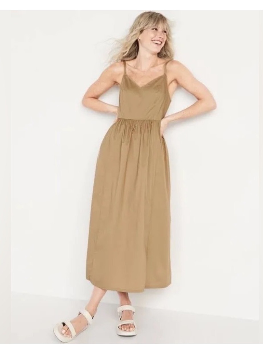 Old Navy Midi Dress With Adjustable Straps
